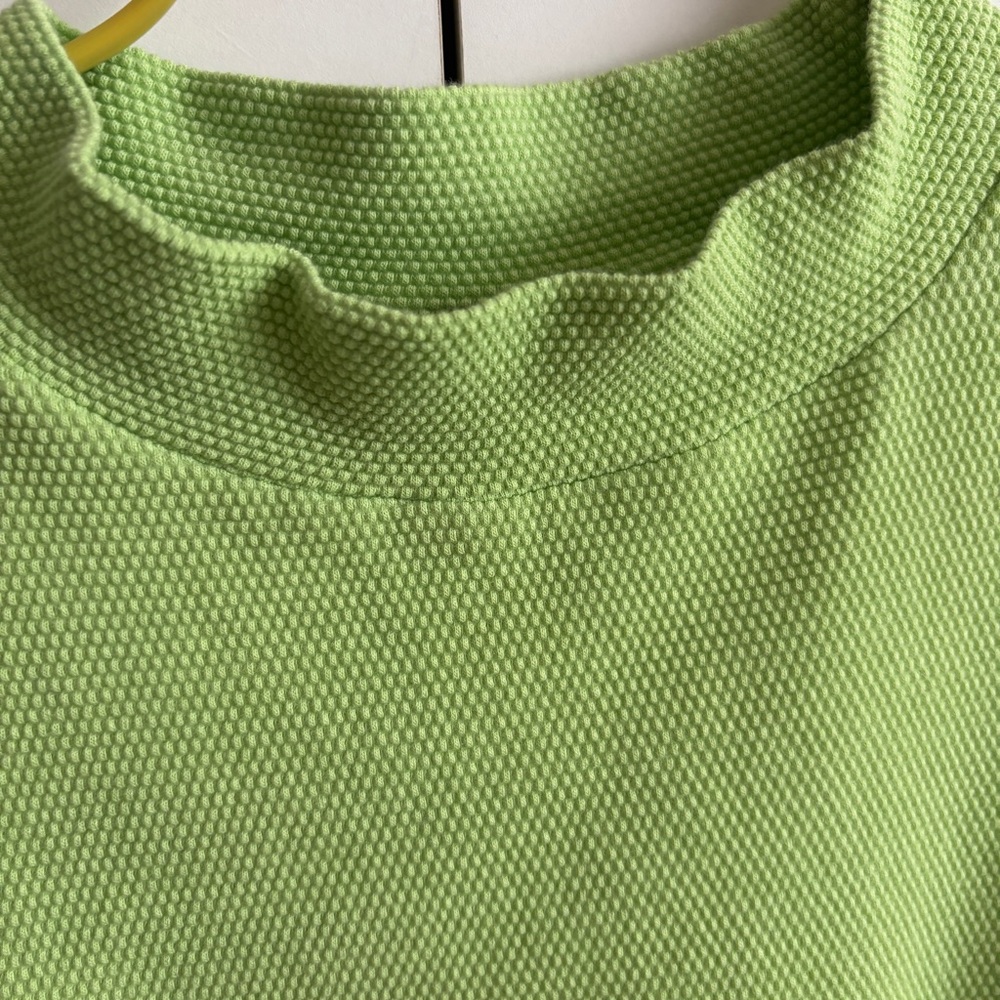 Vintage Apple Green Waffle Crop Top - Picture 3 of 11